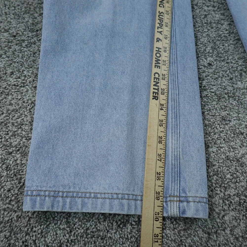 Duluth Trading Jeans Mens 40X30 Light Blue Denim Pants Straight Leg Outdoor Work